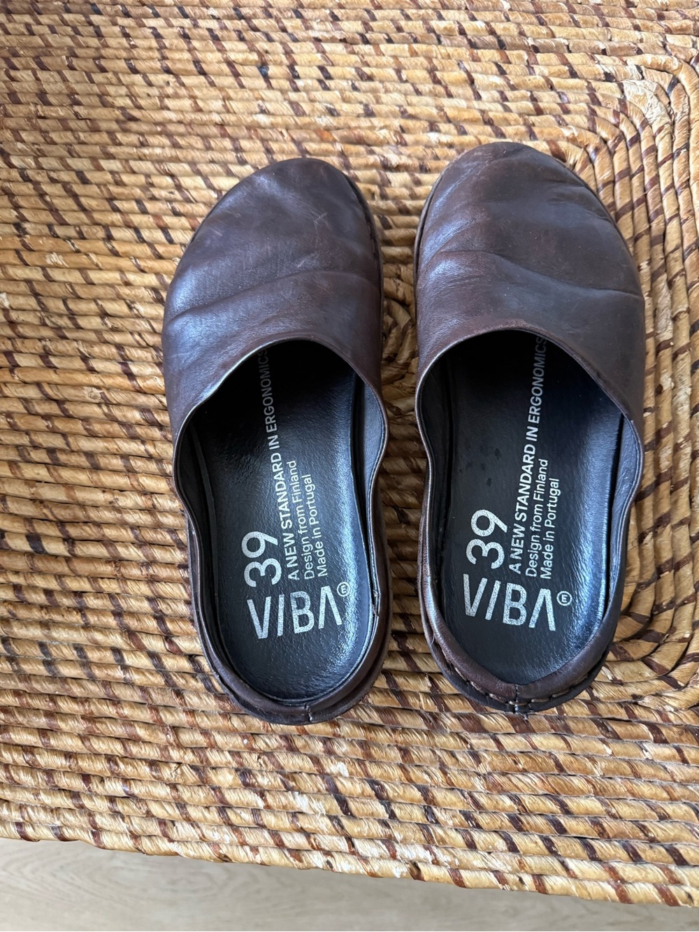 Brown Leather Slip-On Women’s Shoes